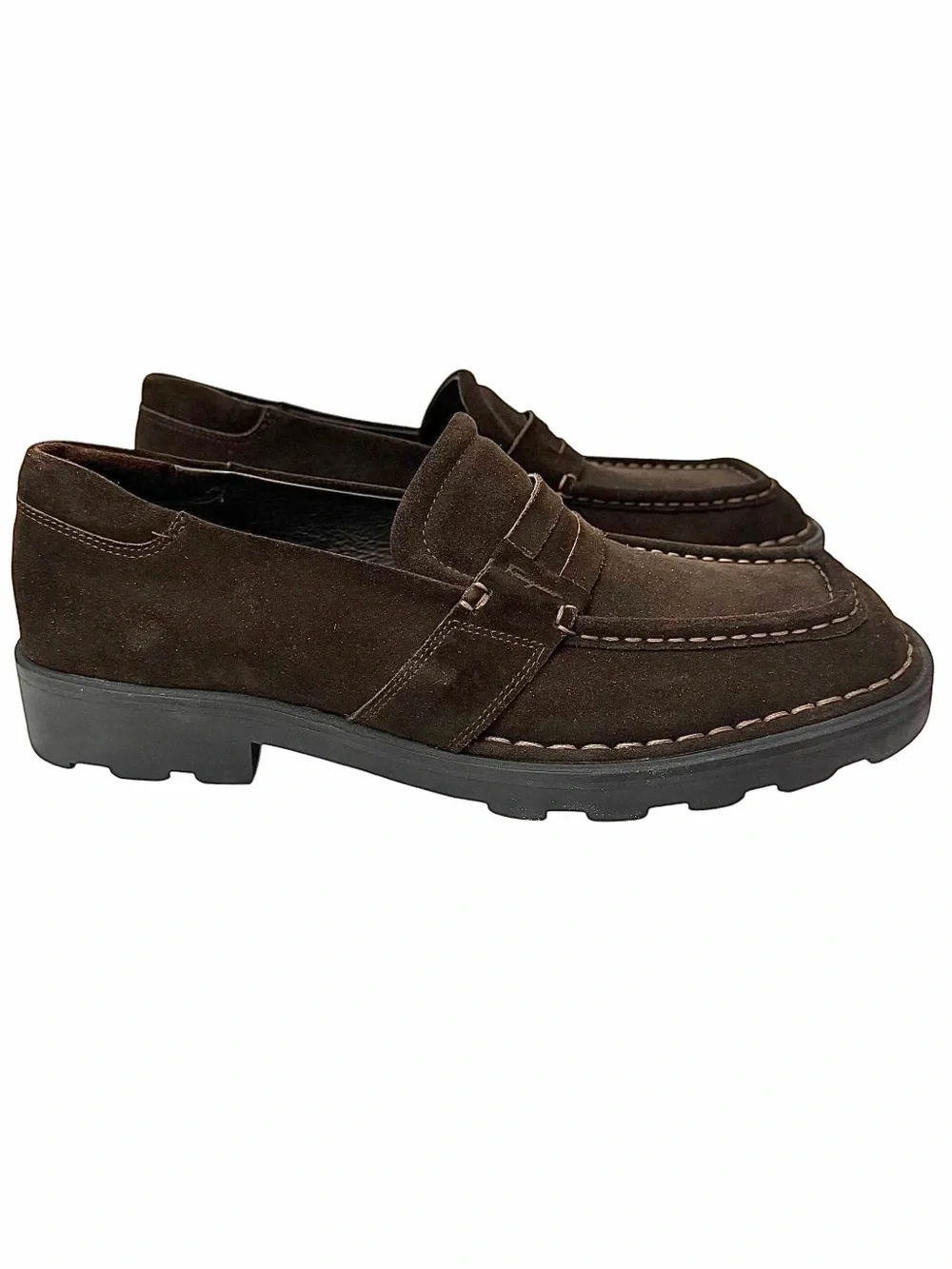 Salvatore Ferragamo Brown Suede Loafers Shoes Men’s Size 12D Made in Italy
